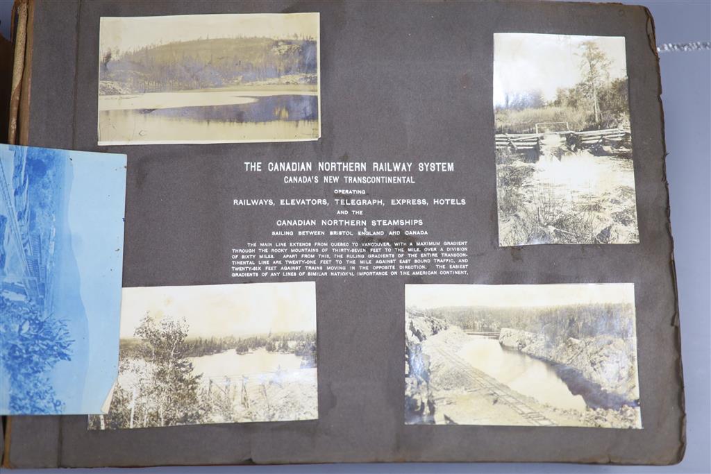 Two photograph albums including Quebec, The Canadian Northern Railway System etc.